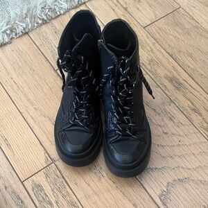 Vince Camuto Black Combat Boots
